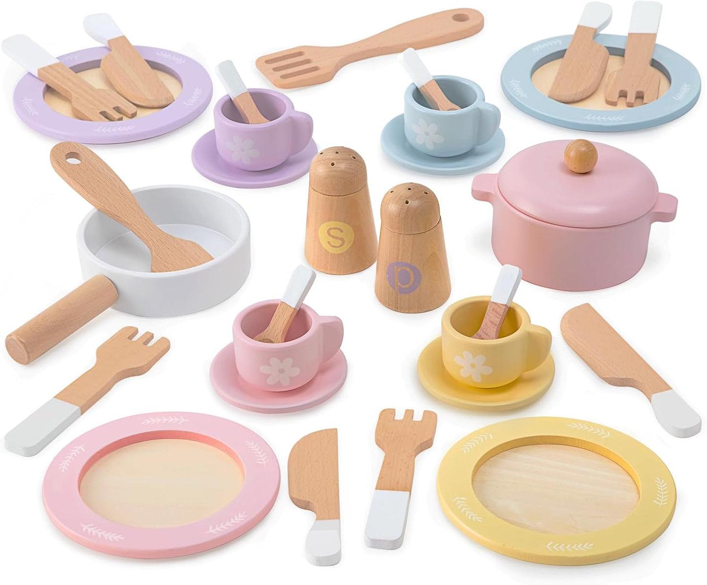 Montessori Wooden Dinnerware Set for Toddlers